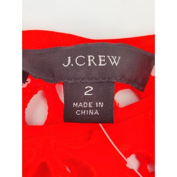 J.Crew Bell-sleeve Shift in Brilliant Sunset Embroidered Eyelet Dress 2 - Picture 7 of 15